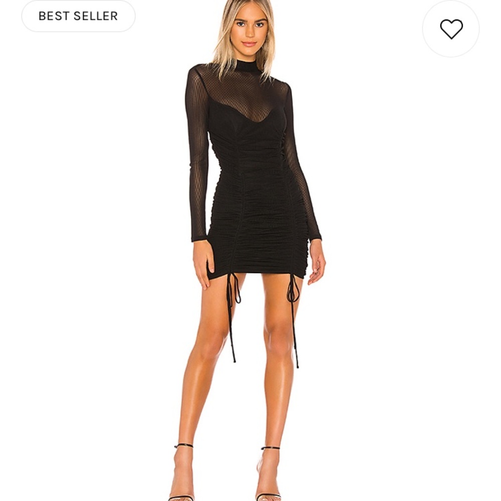 REVOLVE NBD little black mesh dress